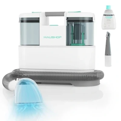 Immagine di HAUSHOF StainZapper Pro Lavatappeti Portatile 450W 11,5kPa, 1,5L lava tappezzeria ad Acqua con Detergente e Spazzola per Giunti, divano Pulire Divano, Sedili Auto, Moquette Tappeti