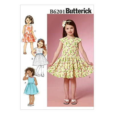 Immagine di Butterick Patterns 6201 Cdd Taglie 2/3/4/5 Bambini/Ragazze Vestito