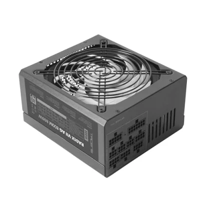 Immagine di Tacens RADIX VII AG 800, Alimentatore Full Modulare 800W ATX , 10 Anni Garanzia, 80Plus Silver, +87% Di efficienza, Ventola FDB da 140 mm con Tecnologia AI RPM, Condensatori Giapponesi 105º, Nero