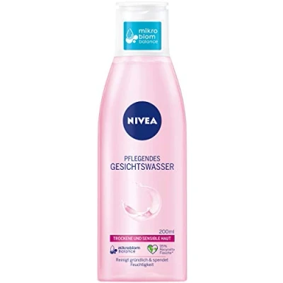 Immagine di NIVEA Tonico viso nutriente per la pelle secca e sensibile (200 ml), lenisce pelle, tonificante il nutre particolarmente delicato con olio di mandorle