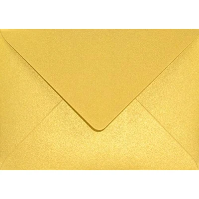 Immagine di Netuno 100 buste per lettere oro perlato formato B6 125x 175 mm 120g Aster Metallic Cherish colorate perlate madreperla biglietti matrimoni inviti nozze feste compleanno Natale