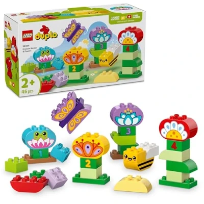 Immagine di LEGO DUPLO Giardino e Fiori Creativi, Giochi Educativi per l&#039;Apprendimento dei Numeri Bambini Bambine da 2 Anni con Insetti Animali Giocattolo Mattoncini Impilabili, Regalo Didattico 10444