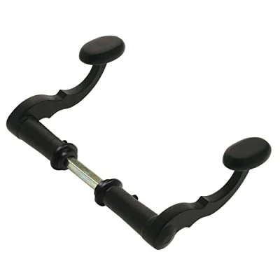 Immagine di Amig Set Di 2 maniglie decorative per ancelle, recinzioni o porte da giardino Mod.101SP Rosetta Ø19 mm Maniglia 110 Quadretto 8 Tipo ferro Zamak Finitura Nero