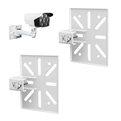 Immagine di Supporto Universale Telecamera Sicurezza, Staffa Sorveglianza Montaggio Regolabile Della Asta Sopra Telecamere Connettore Che Si Adatta Morsetti Regolabili, 2 Pezzi