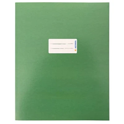 Immagine di HERMA 20047 copertina per quaderni Quart in cartone verde, con etichetta carta robusta e extra resistente, scolastici, colorata