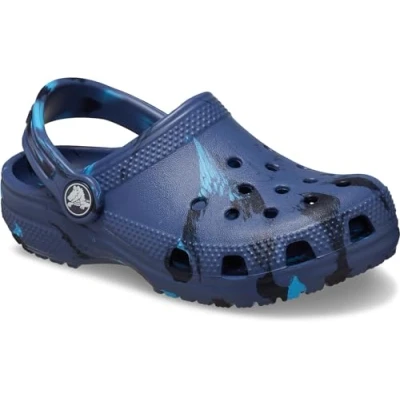 Immagine di Crocs Classic Clog T, Zoccoli Unisex Bambini e ragazzi, Marbled (Navy/Multi), 19/20 EU