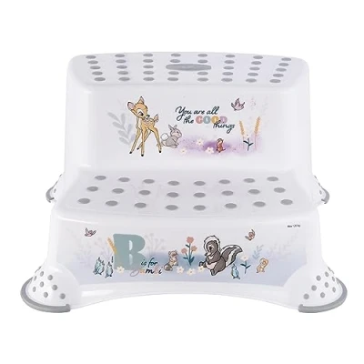 Immagine di keeeper Scaletta a Due Gradini &quot;Bambi&quot;, Per Bambini da 3 14 Anni circa, Funzione Antiscivolo, Igor, Nordic White (Bianco)
