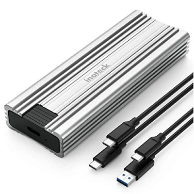 Immagine di Inateck Case SSD M.2 NVMe SATA, Alluminio USB3.2 Gen2 10Gbps SATA supporto 2242/2260/2280 Compatibilità con Windows, Linux e Mac, UASP&amp;TRIM, Cavi USB A C