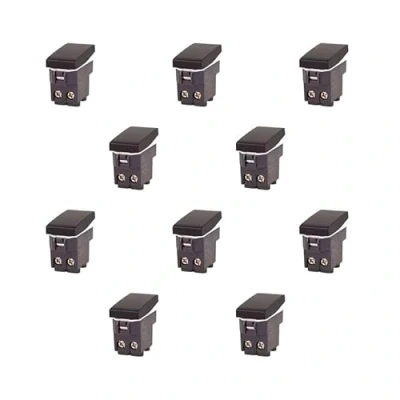 Immagine di Interruttore Bipolare 2P 16A 220V, Compatibile Con Bticino Living, Vimar Plana (10 Pezzi, Nero)
