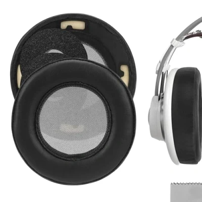 Immagine di Geekria Elite Sheepskin di ricambio per auricolari AKG K701, K702, Q701, Q702, K601, K612, K712, cuscinetti cuffie (nero)