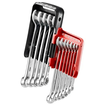Immagine di FACOM 440.JP12A Set di 12 chiavi miste a cricchetto metriche su custodia portatile, colore: Argento