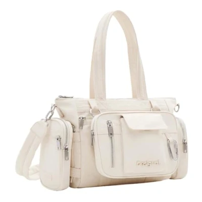 Immagine di Desigual, ACCESSORI BORSA A MANO IN NYLON Donna, bianco, One size