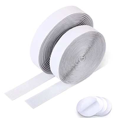 Immagine di Vicloon Strisce Laccio Adesivo, 8M*20mm Nastro Adesivo a Strappo, Gancio e Anello Extra Forte Bifacciale, Feltro Tessuto, Hook &amp; Loop Universale Magico
