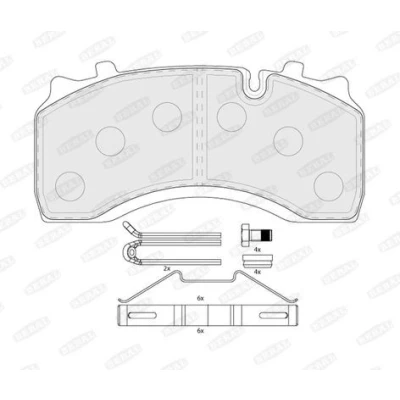 Immagine di BERAL BCV29142TK Kit pastiglie freno Predisposto per contatto segnalazione usura con accessori