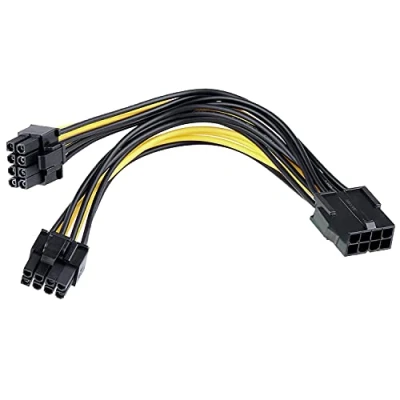 Immagine di Bolwins Cavo di alimentazione PCI Express da 8 pin a 2 x (6 + 2) scheda grafica, adattatore adattatori 25 cm