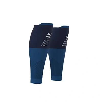 Immagine di Compressport R2v2, Gambaletti di compressione per polpacci Unisex adulto, Blu (Blue), T1 confezione da 2