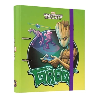 Immagine di Grupo Erik: Raccoglitore A4 Groot, a 2 anelli con elastico e copertina rigida in cartone, 32 x 27 cm, Cartellina portadocumenti A4, Groot Gadget