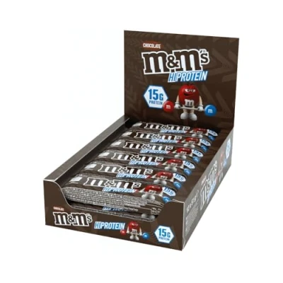 Immagine di Mars 12 barrette proteiche m&amp;m&#039;s high protein bar da 51 grammi, gusto cioccolato, con 15 grammi di proteine (12 pezzi)