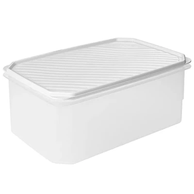 Immagine di TATAY 1162201 Contenedor alimentos Rectangular Gran capacidad con tapa Flexible Blanca, Libre de BpA, Bianco, 4,7L