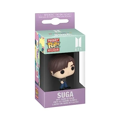 Immagine di Funko Pop! Keychain: BTS Dynamite Suga Mini Figura in Vinile da Collezione Novità Portachiavi Riempitivi per Calze Idea Regalo Merchandising Ufficiale Music Fans Minifigure