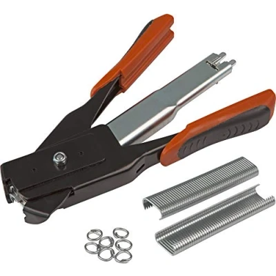 Immagine di Windhager pinze per Anelli di Filo a C, Recinzione, Il Collegamento Fili e trecce recinzioni, Incluse 50 Clip ad Anello, 2,5 x 9 18,5 cm, 06215