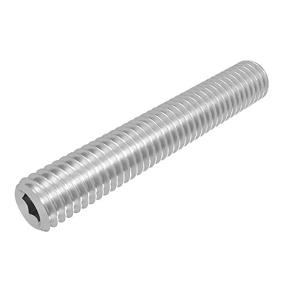 Immagine di Perno filettato SECCARO con punta conica M8 x 50 mm, acciaio inox V2A VA A2, DIN 913 / ISO 4026, esagono incassato, 20 pezzi