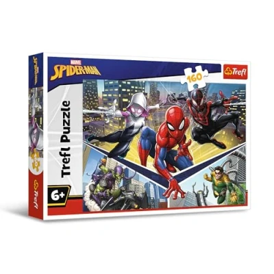 Immagine di Trefl Marvel Spiderman, Il potere dell&#039;Uomo Ragno 160 Pezzi Puzzle Colorato con gli Eroi della Fiaba, Intrattenimento Creativo, Gioco per Bambini a Partire dai 6 anni, Multicolore, 15422