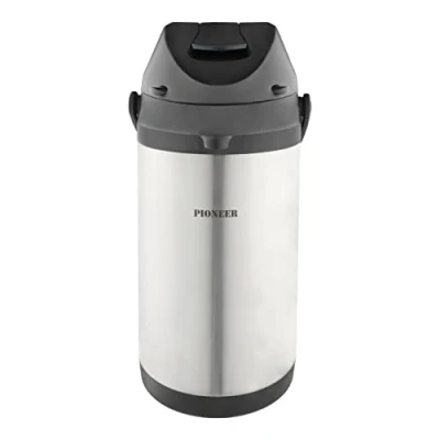 Immagine di Pioneer Flasks Airpot in acciaio inox acqua calda fredda tè caffè erogatore conferenza evento fiaschetta 4 litri, SS40HC, argento