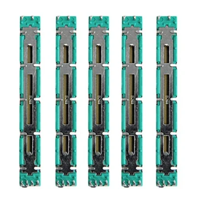 Immagine di fatteryu 5PCS 75mm Mixer Fader A20K / B20K B50K Potenziometro a Scorrimento Dritto per Behringer