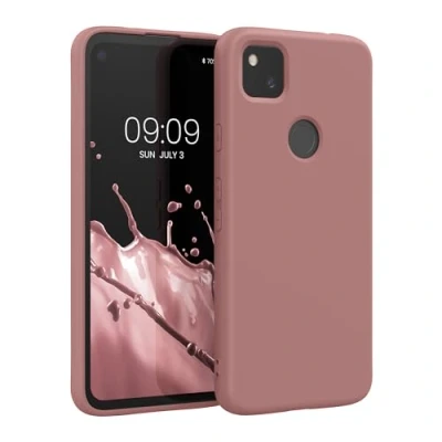 Immagine di kwmobile Custodia Compatibile con Google Pixel 4a Cover Back Case per Smartphone in Silicone TPU Protezione Gommata rosa invernale