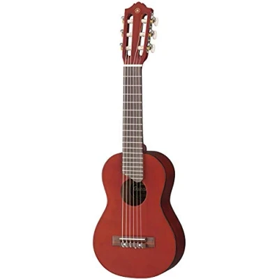 Immagine di Yamaha GL1 Guitalele Chitarra in Legno con Dimensioni Ukulele (43,2 cm, scala Da 17&quot;) 6 Corde (3 nylon/ 3 acciaio), Custodia Inclusa, Viaggio, Marrone Parimmon