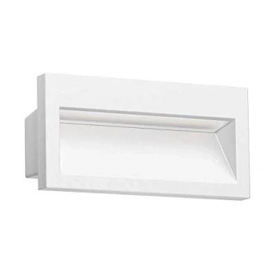 Immagine di ledscom.de lampada da incasso a parete LED NOLA, downlight per esterni, IP54 opaco, 140 x 70 mm, bianco caldo, balcone, vialetto, carport, luce scale,