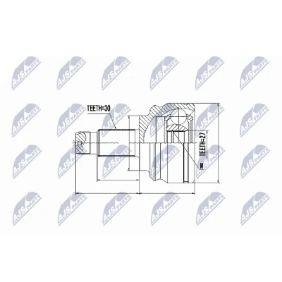 Immagine di NTY NPZ BM 001 Kit Giunto Omocinetico Assale anteriore Dx, Sx con anello di sicurezza interno BMW: X5
