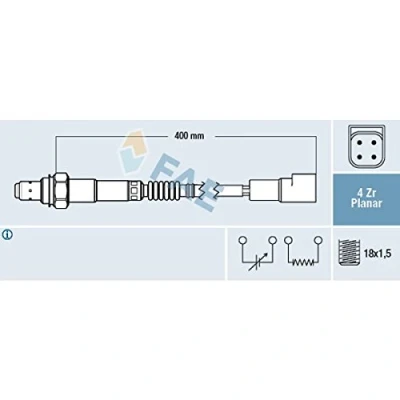 Immagine di FAE 77244 Sonda lambda FORD: Galaxy Mk1 MPV, FIESTA 4, 3