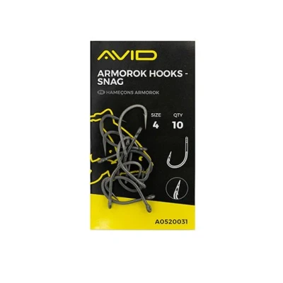 Immagine di Avid Carp Armorok Hooks Snag Size 4 (10 pezzi) Ami carpfishing