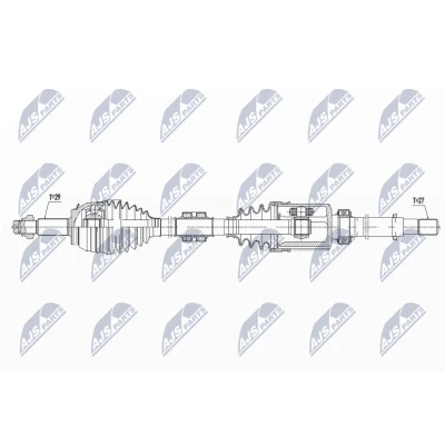 Immagine di NTY NPW NS 080 Albero motore / Semiasse Assale anteriore Dx 962 Cambio manuale NISSAN: X Trail