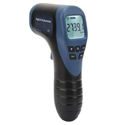 Immagine di contagiri digitale, digitale senza contatto TL900 RPM da 2,5 99999 giri/min. Tester per misuratore di velocità portatile con display LCD retroilluminato bianco