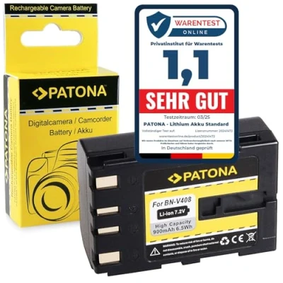 Immagine di PATONA Batteria Ricambio per JVC BN V408U V416U V428U Batterie Compatibile con GR DV1800 DV2000 DV3000