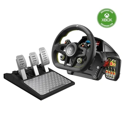 Immagine di Turtle Beach VelocityOne Race Sistema Volante e Pedaliera con Force Feedback, Leve del Cambio Magnetiche &amp; Sensori ad Effetto Hall per Xbox Series XS, One Window 1011 [Licenza Ufficiale Xbox]