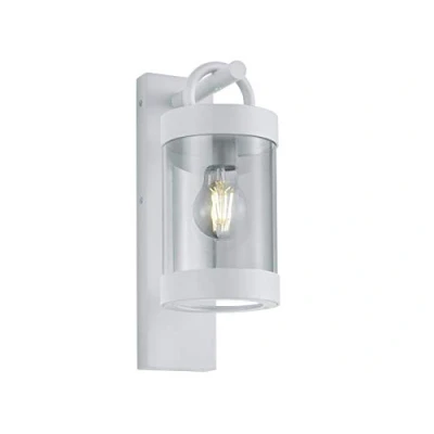 Immagine di Moderna lampada da parete a LED per esterni in bianco opaco versatile illuminazione casa e terrazza