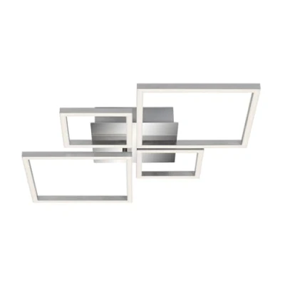 Immagine di Briloner Leuchten plafoniera a LED orientabile, dimmerabile, 48 Watt, 4000 lumen, 3000 Kelvin, Luce Bianco caldo, Argento cromato, 75 x 47 7.3 cm