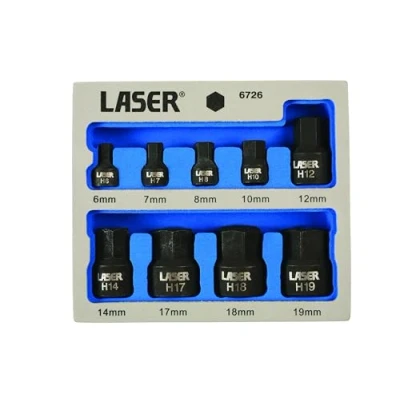 Immagine di Laser 6726 Set di punte per bussole esagonali a basso profilo 9 pz.