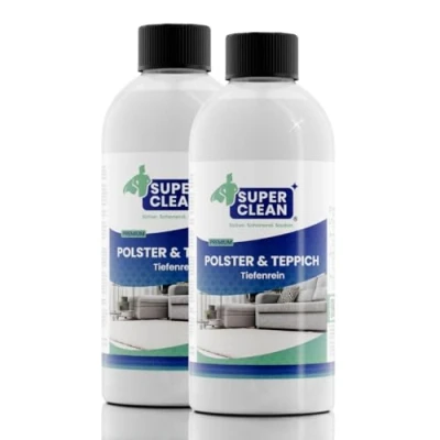 Immagine di SUPER CLEAN Pulitore profondo concentrato per tutti i tipi di tappezzeria tappeti, sedili dell&#039;auto, divano o sofà Contenuto: 2 x 500 ml