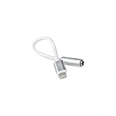Immagine di Dcu tecnologic adattatore lightning auxjack audio connessione mobiletabletpc per cuffie jack audioaux bianco