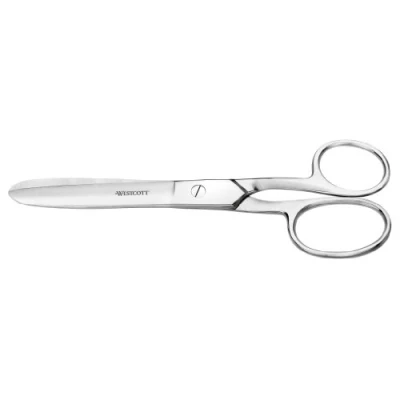 Immagine di Westcott E 30872 00 Forbici completamente in acciaio Steel, punte arrotondate, 17cm/7&quot;, Argento