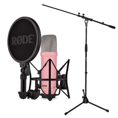 Immagine di Rode NT1 microfono da studio Signature Pink + supporto per Keepdrum
