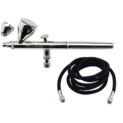 Immagine di Aerografo Iwata Neo HP CN con Tubo aria telato Fengda 3 m attacco 1/8&quot;