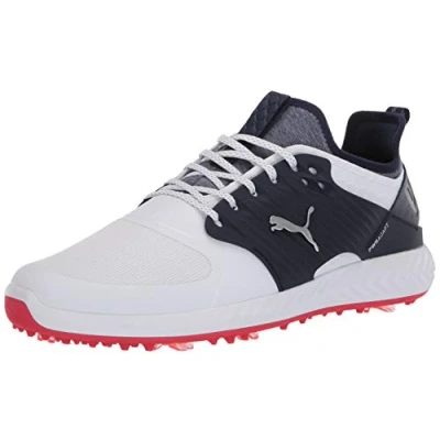 Immagine di PUMA Ignite Pwradapt Caged, Scarpe da Golf Uomo, Bianco White Silver Peacoat, 40.5 EU