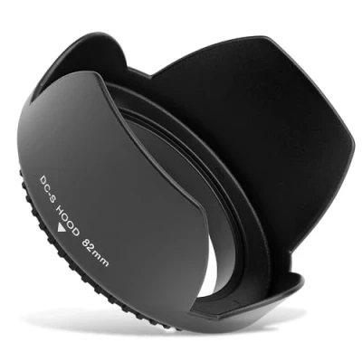 Immagine di CELLONIC® Paraluce Compatibile con Ø 82mm Filettatura a Vite Lens Hood in Materiale Sintetico Protegge l&#039;obiettivo e la Lente da Urti Graffi