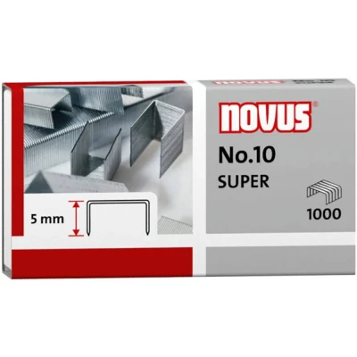 Immagine di Novus 040 0003 Tipo (punti metallici): No. 10 Punti metallici 1000 pz. Capacità di impilatura: 20 fogli (80 g/m²)